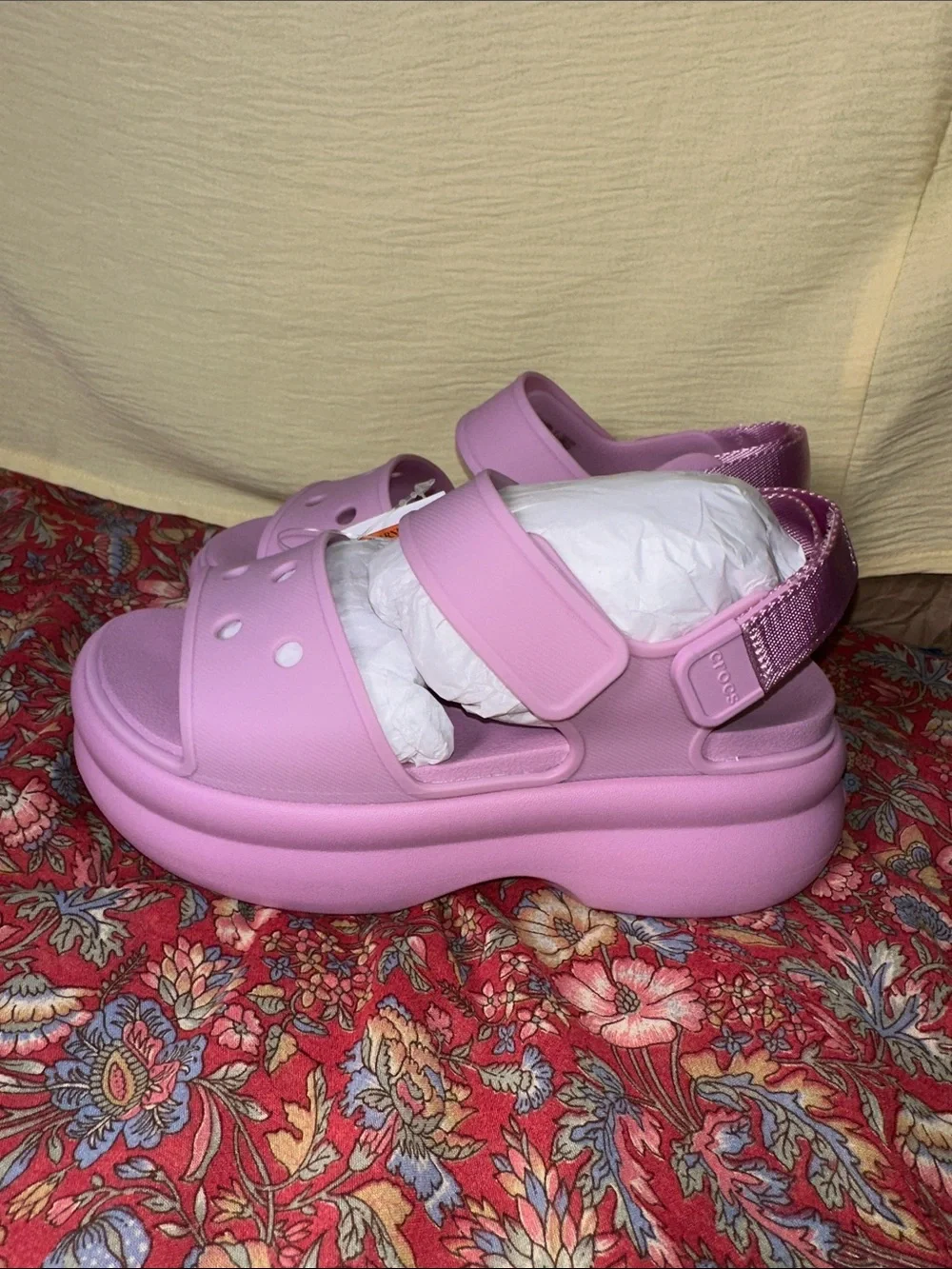 CROCS Kids Platform Sandals - Lavender Pink